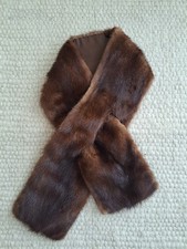 mink stole, chocolate brown fur vintage 1970's, made in Italy, great conditions