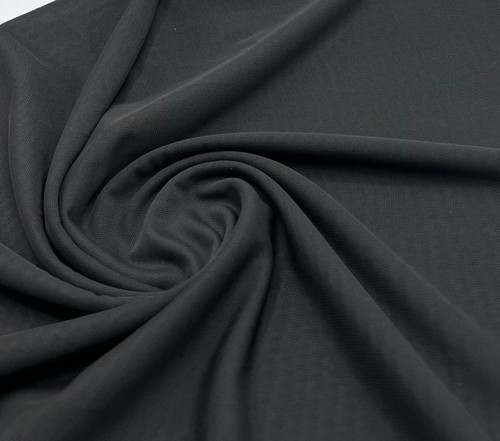 Plain black mesh fabric - mesh,