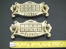 PAIR VINTAGE BRASS DROP