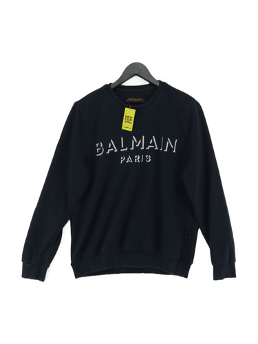 Balmain men hoodie - m, blue