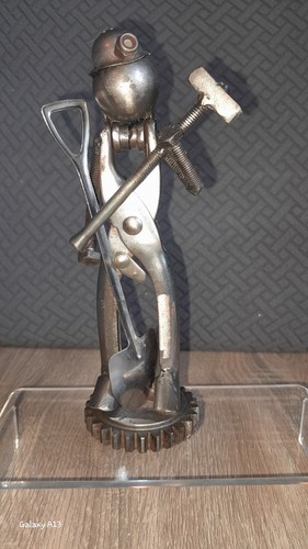 Scrap art coal miner pliers - coal,