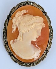 Antique Shell Cameo Brooch