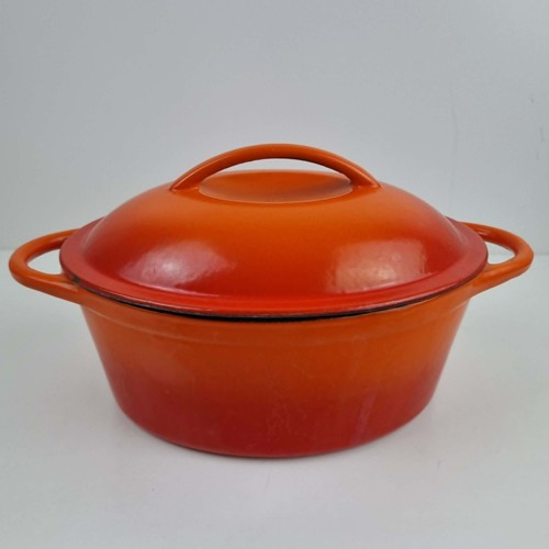 Orange cast iron cooking - cooking, pot