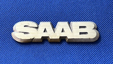 SAAB - METAL VINTAGE  CAR BADGE / EMBLEM - 85 X 22  MM