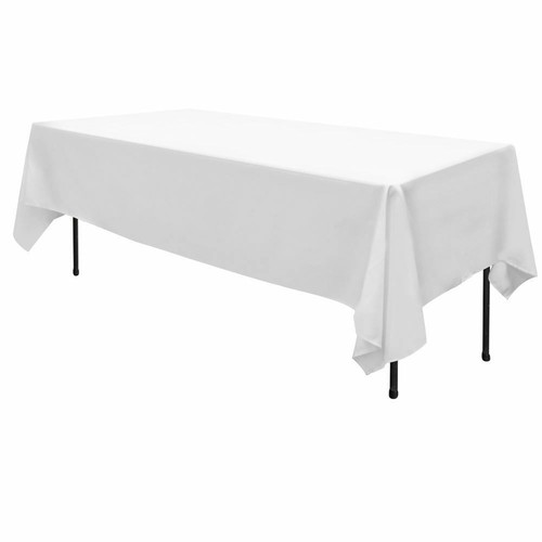 White tablecloth table cover - table,