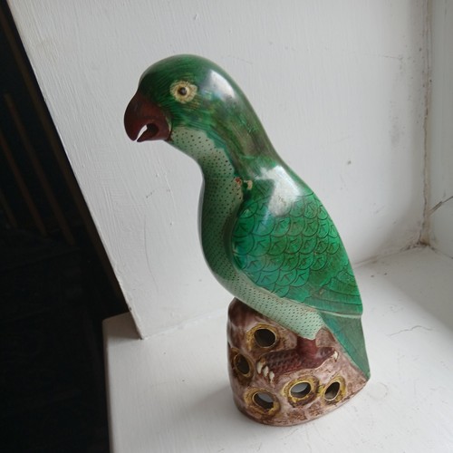 Antique ceramic parrot - ceramic,