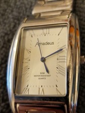 Amadeus Men's Quartz New Battery Stainless Steel Strap
