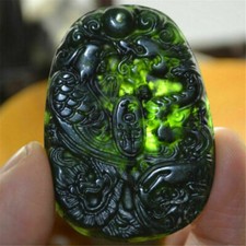 Chinese Black Green Jade Hand