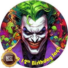 JOKER | Personalised Edible Cake Topper on Icing Sheet or Wafer Card