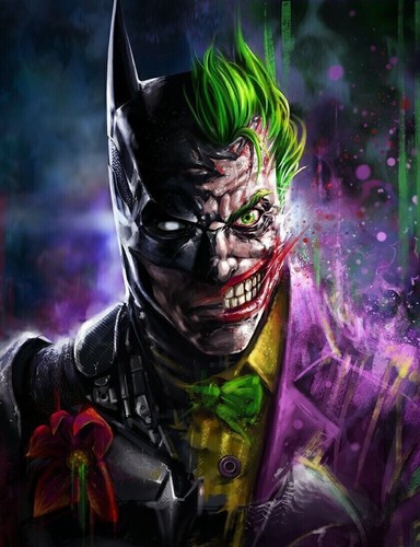 Batman joker split - joker, comics