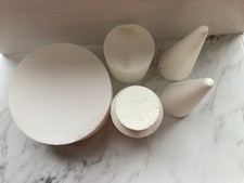 6 polystyrene cake dummies new & old rounds & cones
