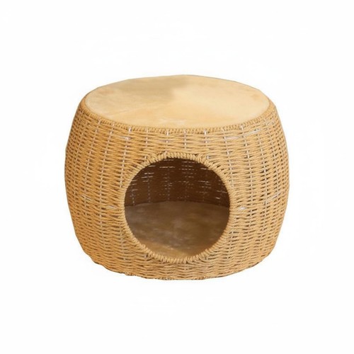 Cat bed tray - all-season, wicker