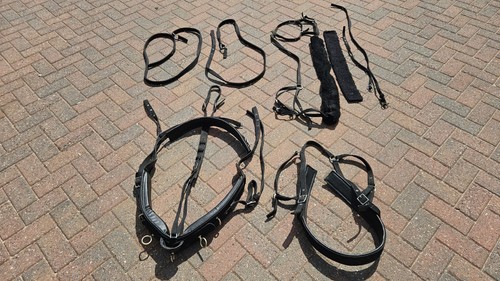 Pony size black webbing horse - black,