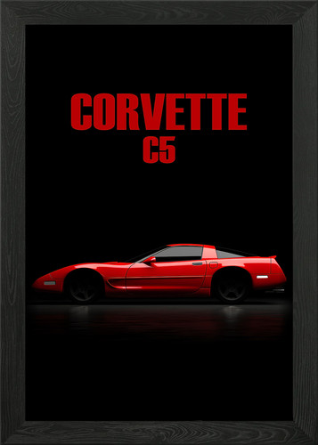 Muscle cars framed wall art - c5,