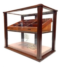 Antique Advertising - Wooden Shop Display Tobacconist Cabinet Cigar Humidor Box