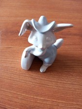 Pale Blue and White Rabbit Figurine Ornament 62g 9cm X 5.5cm X 5cm Undamaged