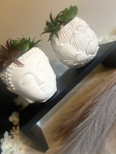 Buddha head and lotus - and,