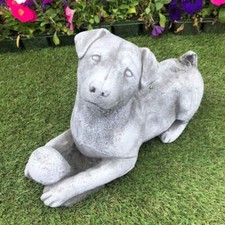 Concrete dog statue - dog, jack