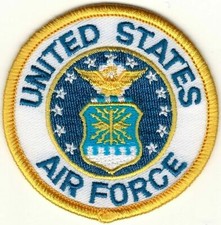 2 1/2" inch USAF United States US Air Force Embroidered Iron on Patch