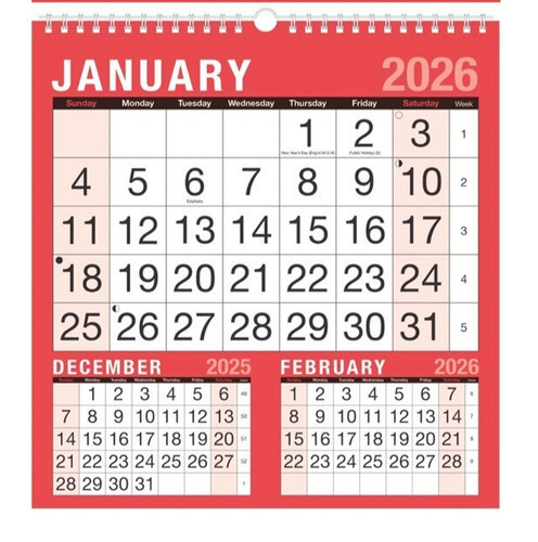 2026 calendar month per view - 3,