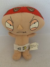 Family Guy Stewie Griffin Headband & Nappy Soft Plush Toy 7” Vintage 2005 Namco