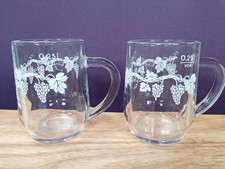 2x Vintage Glass Tankard Small