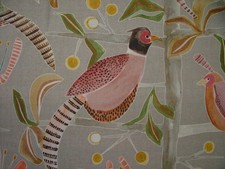 Voyage Maison Lossie Sandstone Pheasant Cotton Curtain Upholstery Cushion Fabric