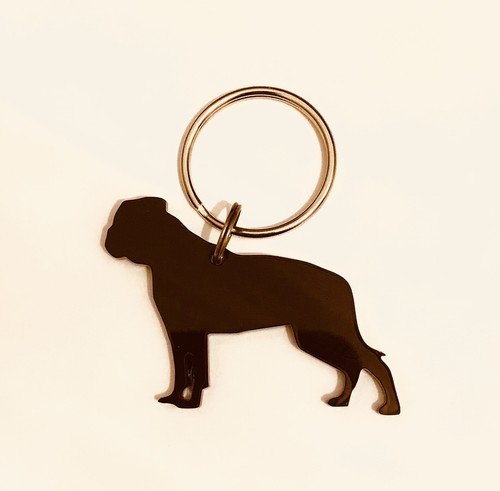 American bulldog dog keyring - bulldog,