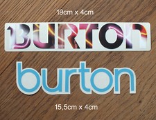 2 Burton Snowboards Snowboard Ski Vintage Sticker Decal Mountain Outdoor RARE