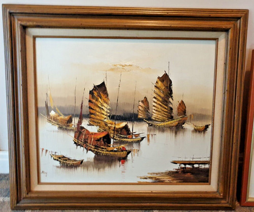 Vintage oil painting - vintage,