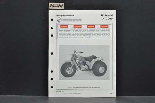 Vtg nos 1981 honda - vtg,