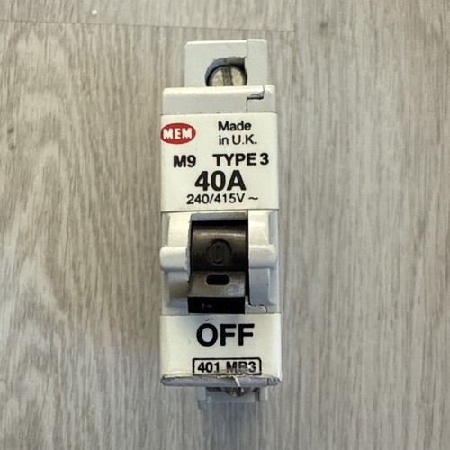Mem 401mb3 40a single pole - 401mb3, 1p