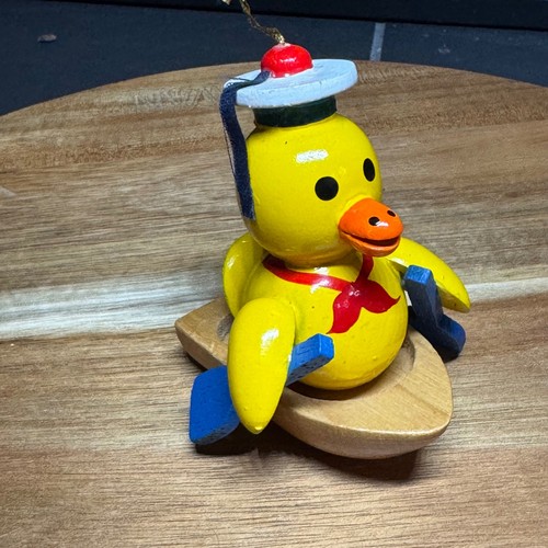 Vintage wooden duck sailor - vintage,
