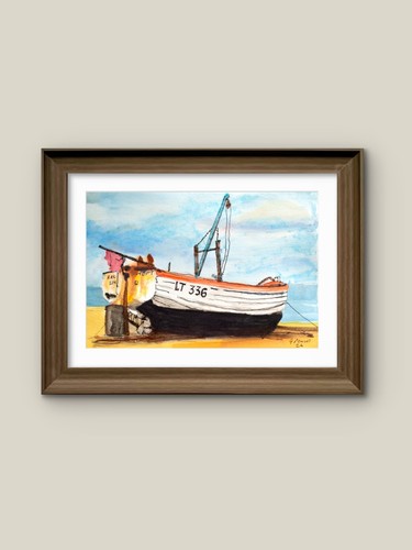 Aldeburgh beach painting - beach,