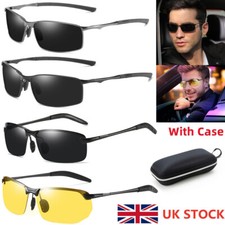 Mens Polarized Photochromic Sunglasses UV400 Pilot Driving Eyewear Sport Glasses
