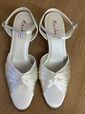 Cream/Ivory Satin Shoes  FREYA Sling back shoes. Ideal for Wedding Size UK 5