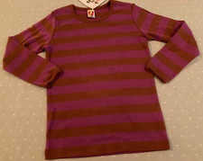 Katvig girls cotton jersey top 5 6 new magenta cinnamon stripes 110cm