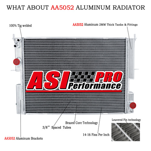 Rows aluminum radiator - 4, for