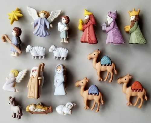 Craft buttons nativity - craft,