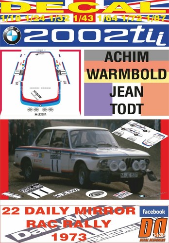 Decal bmw 2002 tii warmbold - decal,