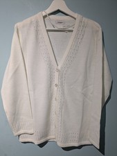 Damart White Pointelle Knit