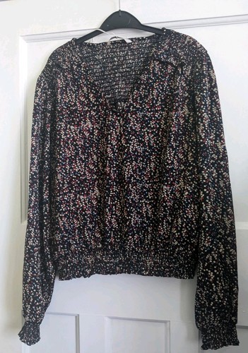 Light weight black flowered - ,