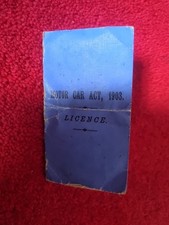 MOTOR CAR ACT 1903 DRIVING LICENCE OF THE MOTOR CAR