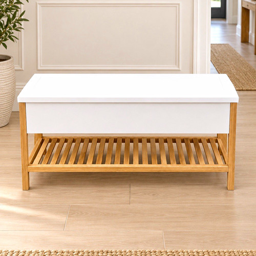 Wood blanket chest storage - chest,