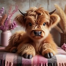 Cute baby highland - cute, cow