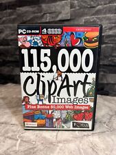 115,000 Clip Art Images Plus 50,000 Web Images Pc CD ROM Rare Retro