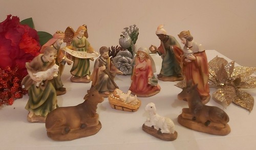 Christmas nativity crib set - christmas,