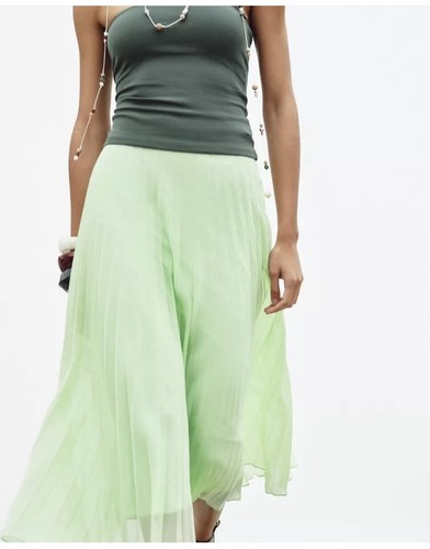 Zara pleated midi skirt pastel - pleated,