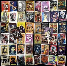 UK 50 Rock Stickers Lot Heavy Metal Punk Band Music Guitar Car Decals Skateboard