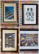 ADIDAS Trainers Pop Art Tribute Picture A4 Football Casuals Set Of 4 Prints